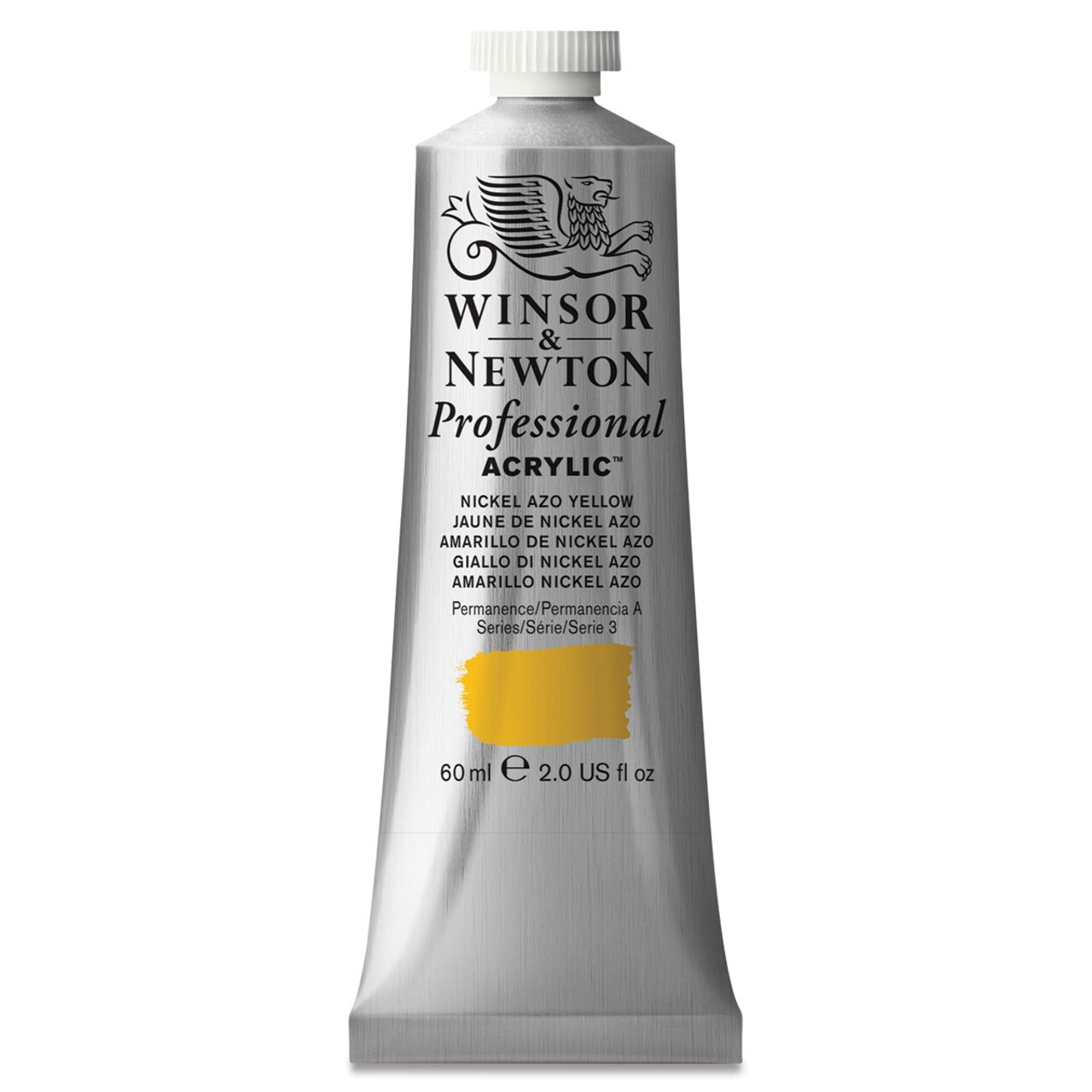 Winsor & Newton Professional Acrylics - Nickel Azo Yellow, 60 ml tube